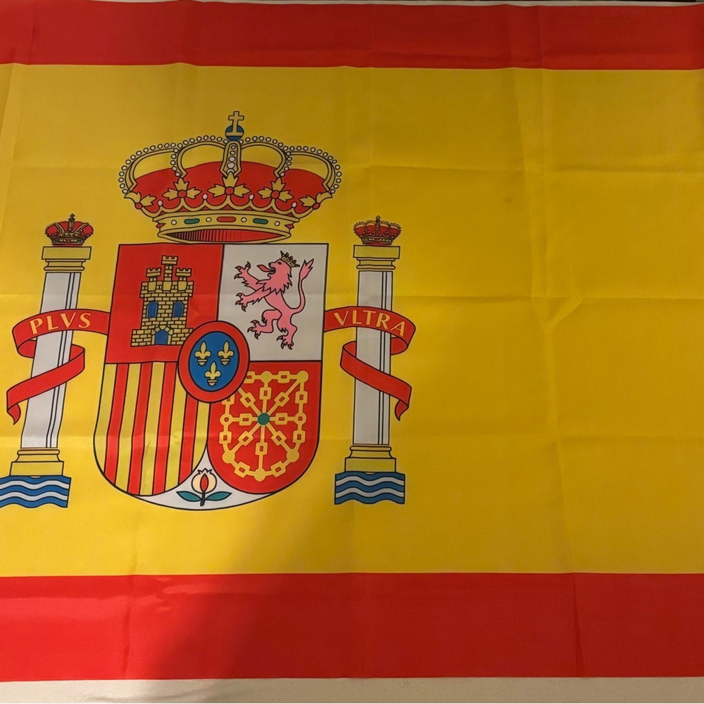 Spain Flag with Coat of Arms - Red and Yellow